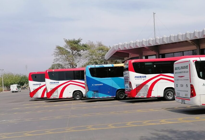 Buses parqueados